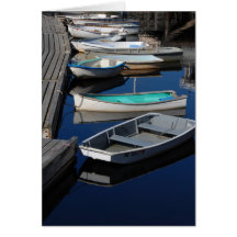 Lobster Boat Skiffs Greeting Cards