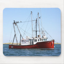 Lobster Boat With Sea Gulls In Cape Cod Mousepad