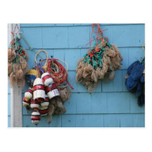 Lobster Buoys & Bait Bags Postcard