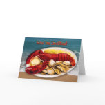 Lobster & Clams Ocean Shoreline You're Invited Greeting Cards