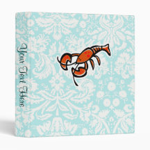Lobster; Cute 3 Ring Binders