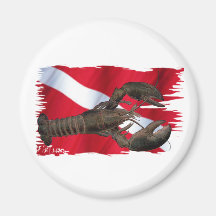 Lobster Divers Do It Better by FishTs.com Fridge Magnets
