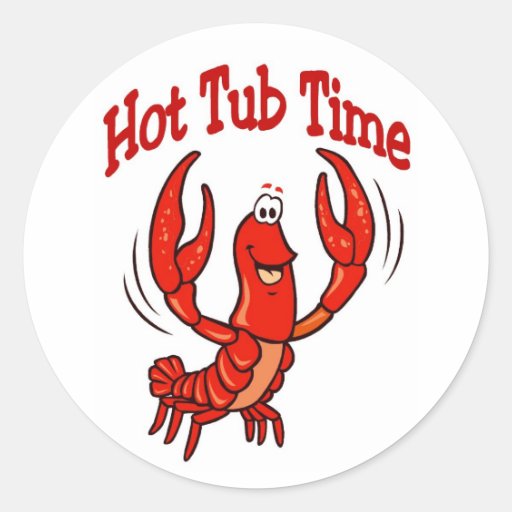 Lobster or Crawfish Hot Tub Time Sticker