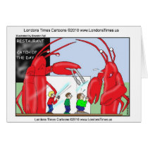 Lobster Restaurant Funny Tees Mugs & Gifts Greeting Card