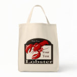 Lobster Sign Design Template  Grocery Tote Bag