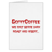 Local Goth Coffee Shop Cards