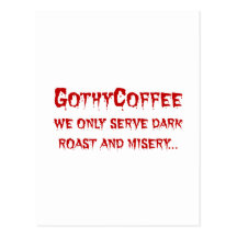 Local Goth Coffee Shop Post Cards
