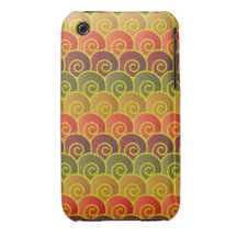 L'océan tourbillonne cas rougeâtre de l'iPhone 3 Coques Case-Mate iPhone 3