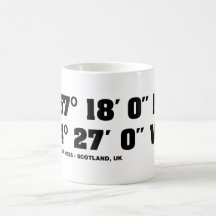 Loch Ness - Co-ordinates design Coffee Mugs