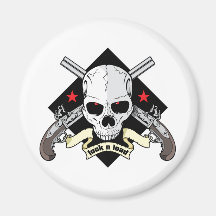 Lock n Load Skull Fridge Magnets
