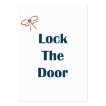 Lock The Door Reminders Business Card Template