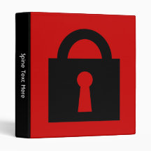 Lock. Top Secret or Confidential Icon. 3 Ring Binder