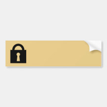 Lock. Top Secret or Confidential Icon. Bumper Sticker