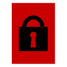 Lock. Top Secret or Confidential Icon. Business Card