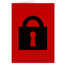 Lock. Top Secret or Confidential Icon. Card