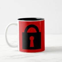 Lock. Top Secret or Confidential Icon. Coffee Mug
