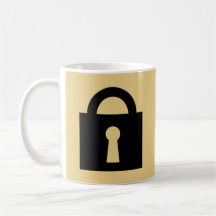 Lock. Top Secret or Confidential Icon. Coffee Mug
