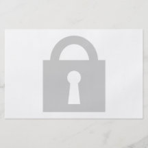 Lock. Top Secret or Confidential Icon. Personalized Flyer