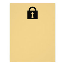 Lock. Top Secret or Confidential Icon. Custom Announcement