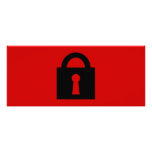 Lock. Top Secret or Confidential Icon. Personalized Invitation