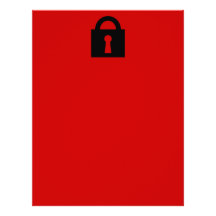Lock. Top Secret or Confidential Icon. Letterhead Design