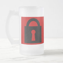Lock. Top Secret or Confidential Icon. Mugs