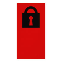 Lock. Top Secret or Confidential Icon. Personalized Photo Card