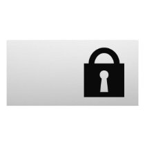 Lock. Top Secret or Confidential Icon. Personalized Photo Card