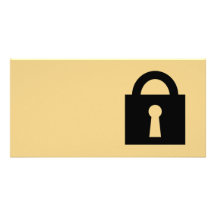 Lock. Top Secret or Confidential Icon. Photo Card Template