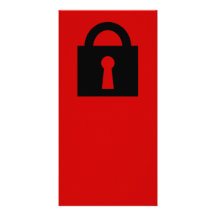 Lock. Top Secret or Confidential Icon. Personalized Photo Card