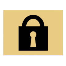 Lock. Top Secret or Confidential Icon. Post Card