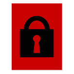 Lock. Top Secret or Confidential Icon. Postcards