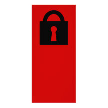 Lock. Top Secret or Confidential Icon. Customized Rack Card