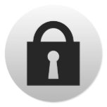 Lock. Top Secret or Confidential Icon. Round Stickers