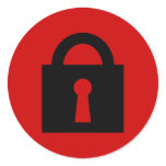 Lock. Top Secret or Confidential Icon. Stickers