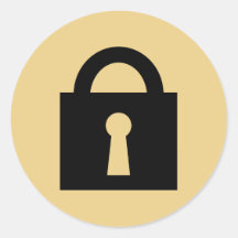 Lock. Top Secret or Confidential Icon. Sticker