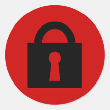 Lock. Top Secret or Confidential Icon. Stickers