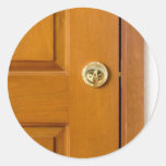Locked wooden door sticker