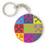 Locks and Keys Pop Art Keychain