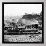 Locomot of the U.S. Military Railroad, VA 1865 Posters