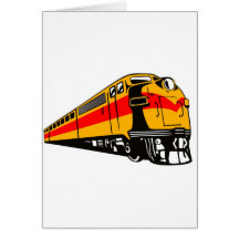 locomotive diesel de fret du train de voyageurs carte de vœux