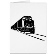 locomotive diesel de fret du train de voyageurs carte de vœux