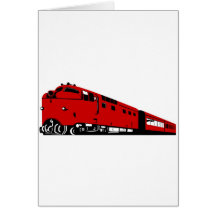locomotive diesel de fret du train de voyageurs carte de vœux