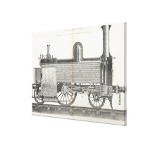 Locomotive Engine, engraved by J.W. Lowry canvas prints