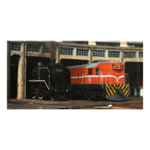 Locomotives at Changhua Roundhouse, Taiwan Photo Cards