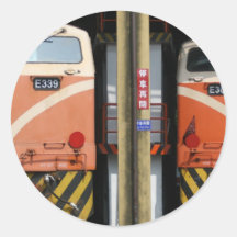 Locomotives at Changhua Roundhouse, Taiwan Sticker
