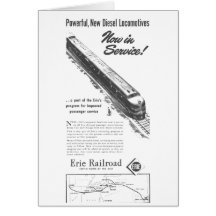 Locomotives diesel du chemin de fer 1948 d'Erie no Carte De Vœux