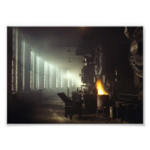 Locomotives Roundhouse Photo Art