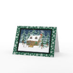 log cabin christmas cards