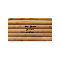 Log Cabin Siding Background Address Labels